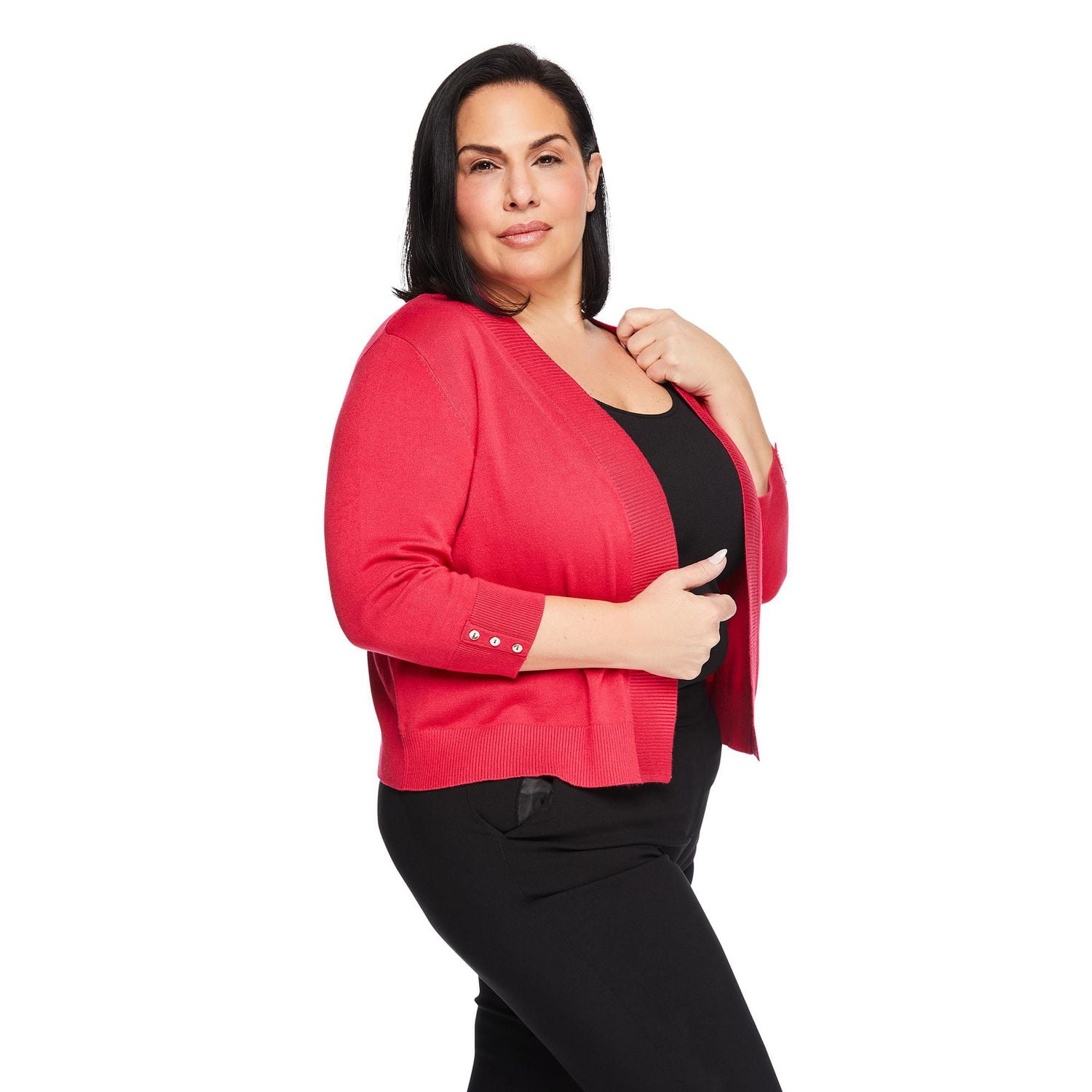 Iyla Plus Women's Elbow Sleeve Knit Shrug