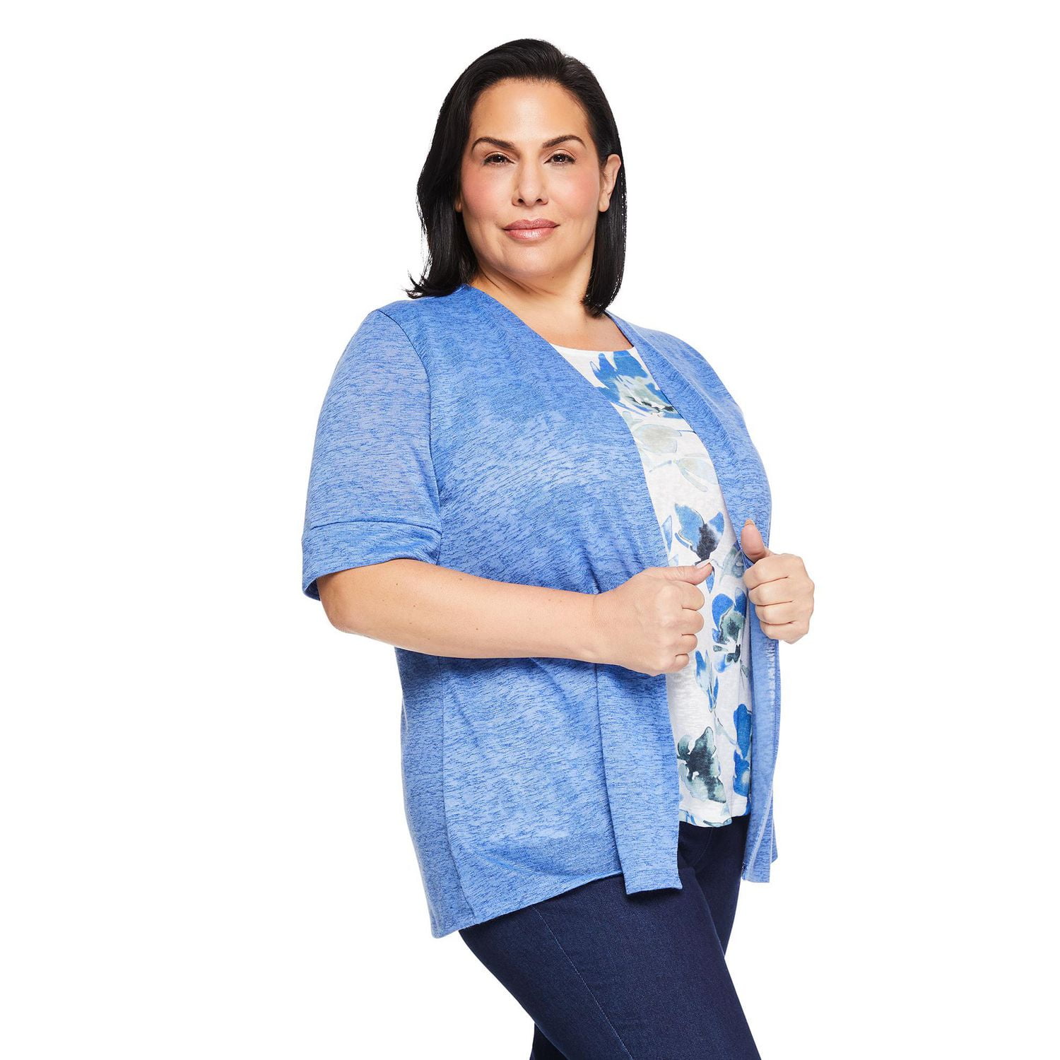 Haut trompe-l’œil en hacci Iyla Plus pour femmes