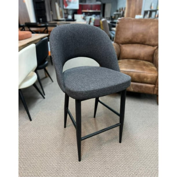 Plata Import Executive Stool in Fabric, Fabric Executive Stool, MidCentury Counter Stool