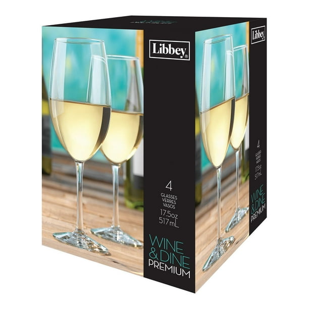 Ensemble de verres à vin blanc Wine et dine de 17,5 oz/517 ml de Libbey Glass