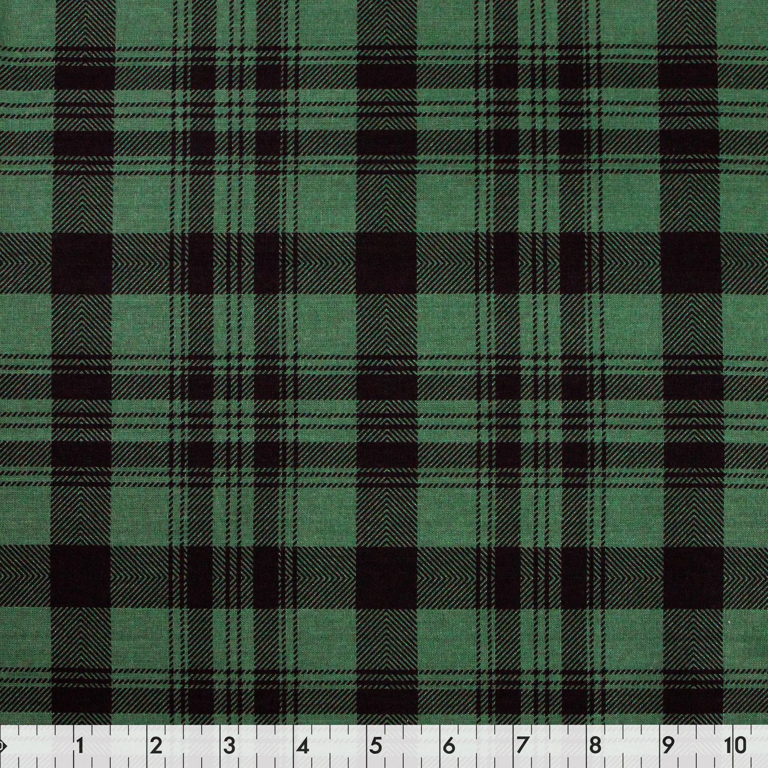 Fabric Creations Green and Black Tartan Plaid Cotton Fabric by the Metre 