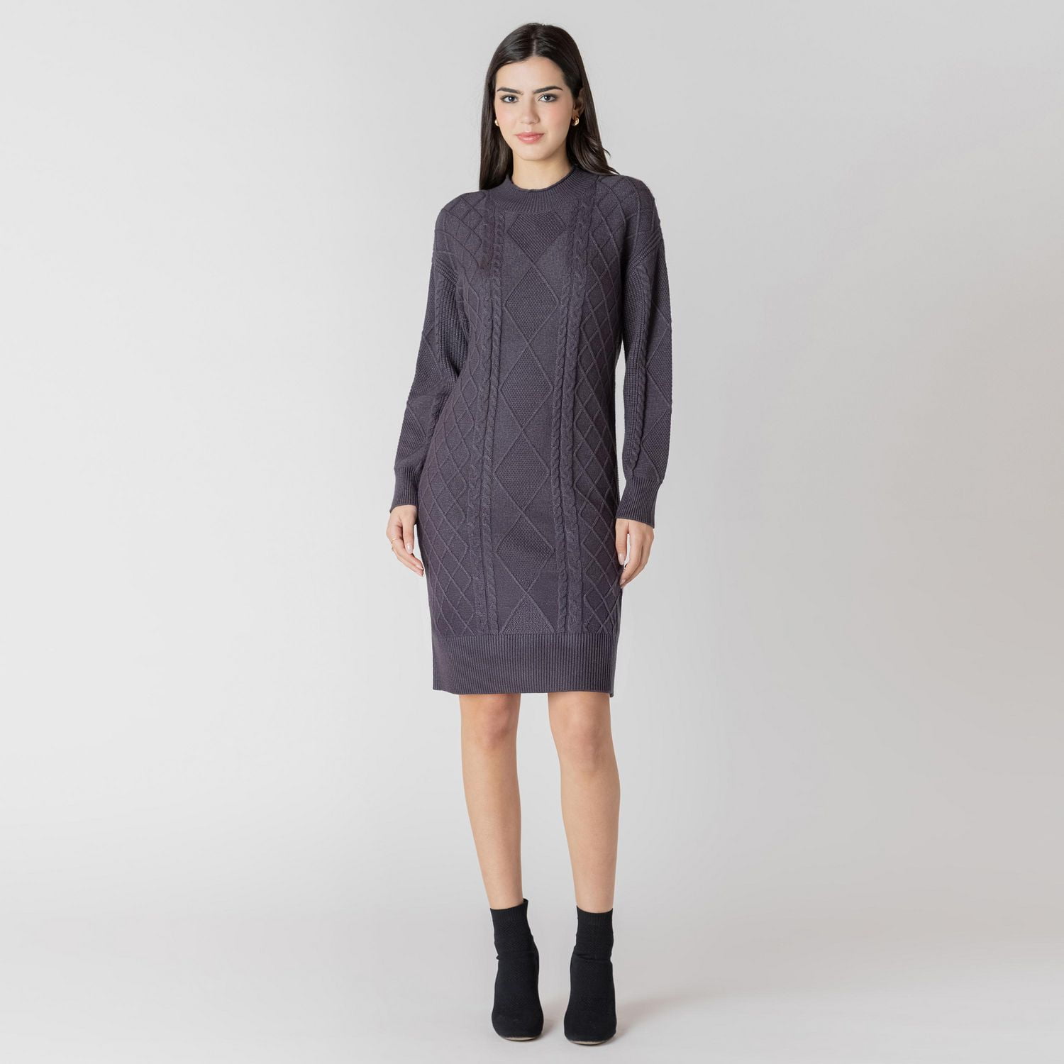 Devoted Long sleeve above the knee sweater dress
