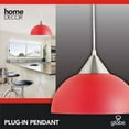 thumbnail image 2 of 11 Inch Plug In Pendant Light Fixture, Red, 2 of 2