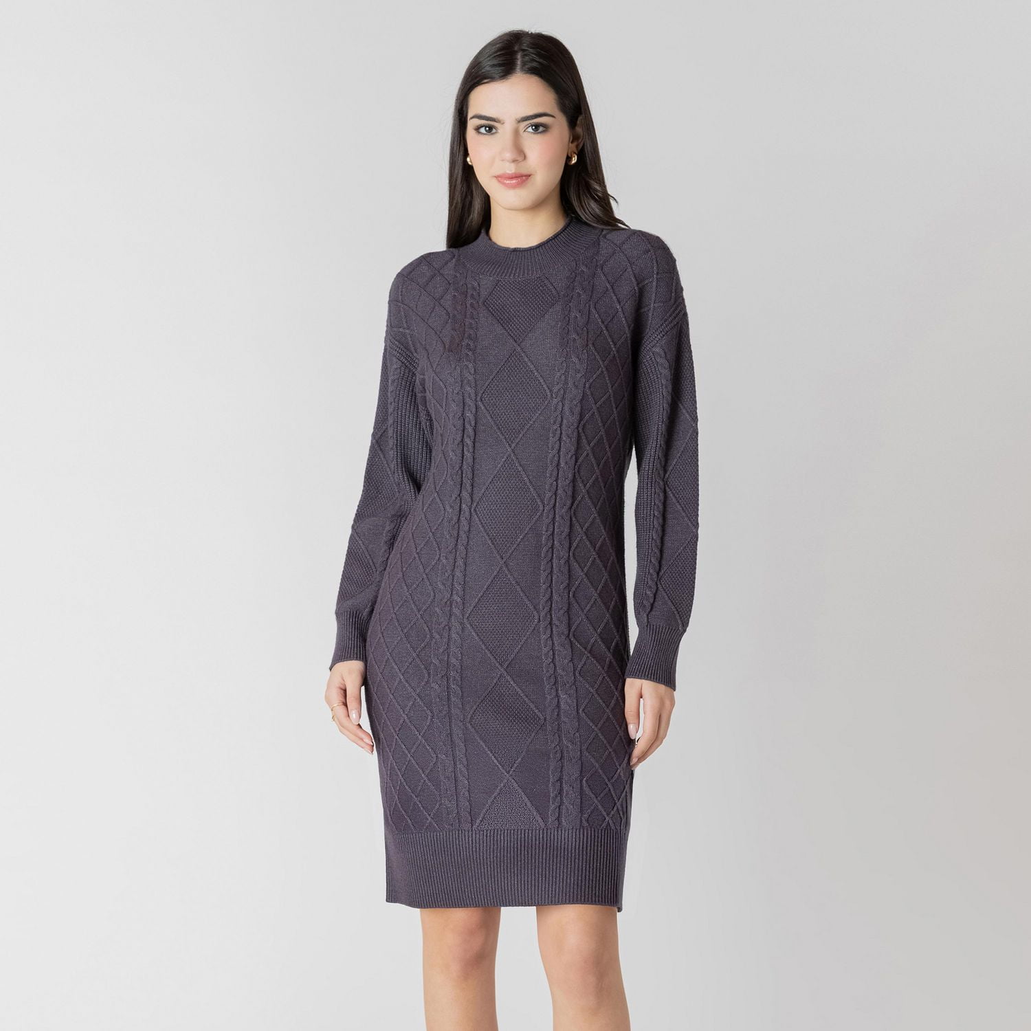 Devoted Long sleeve above the knee sweater dress