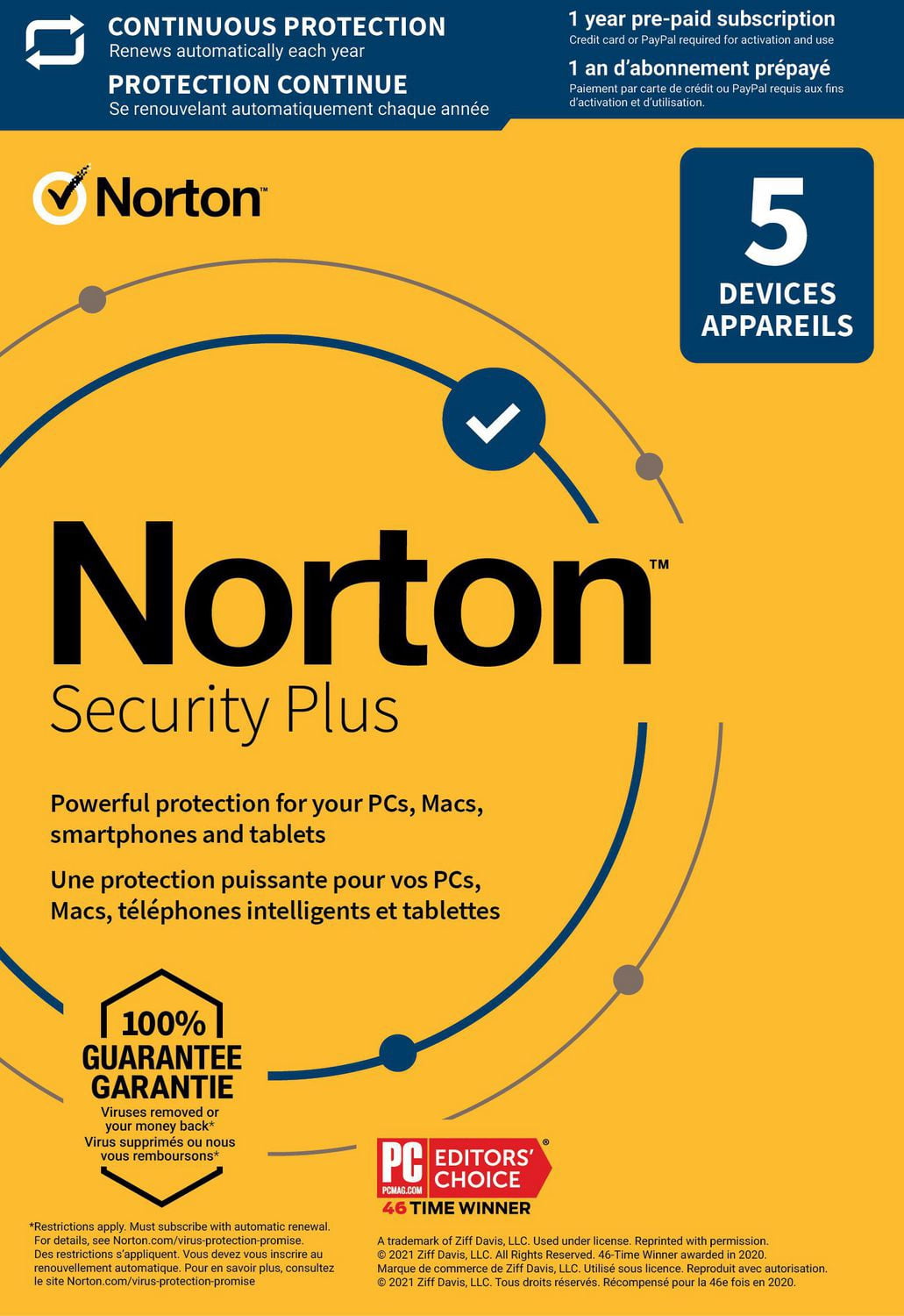 Norton™ Security Plus 5 Device, 1Year Subscription with Auto Renewal