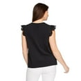 thumbnail image 3 of Iyla Women's Flutter Sleeve Top, 3 of 6