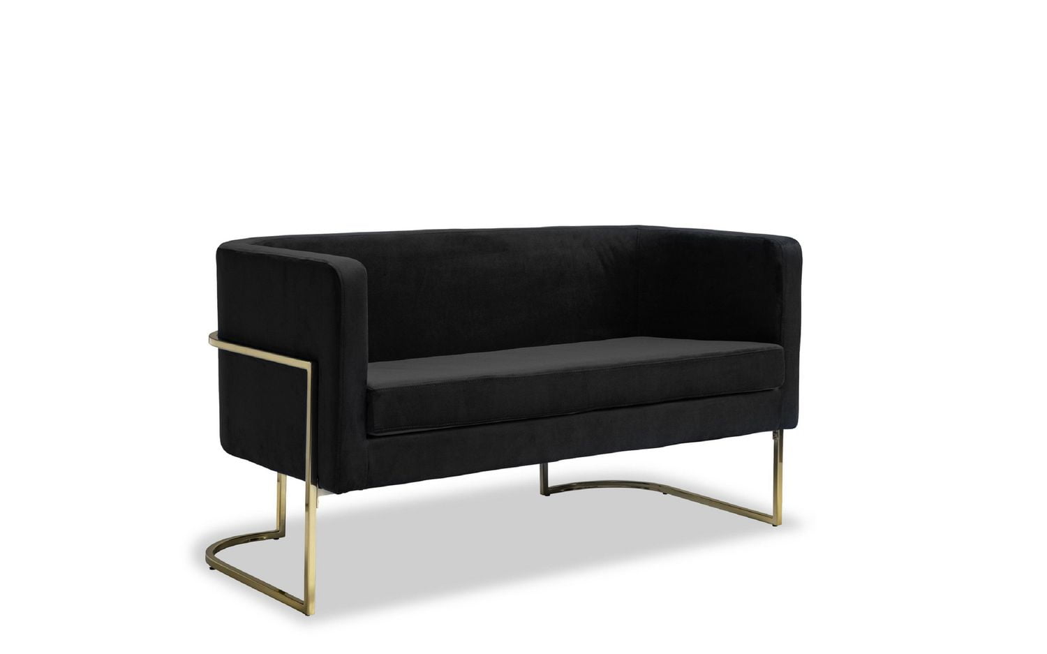 Topline Home Furnishings Black Velvet Loveseat Walmart Canada