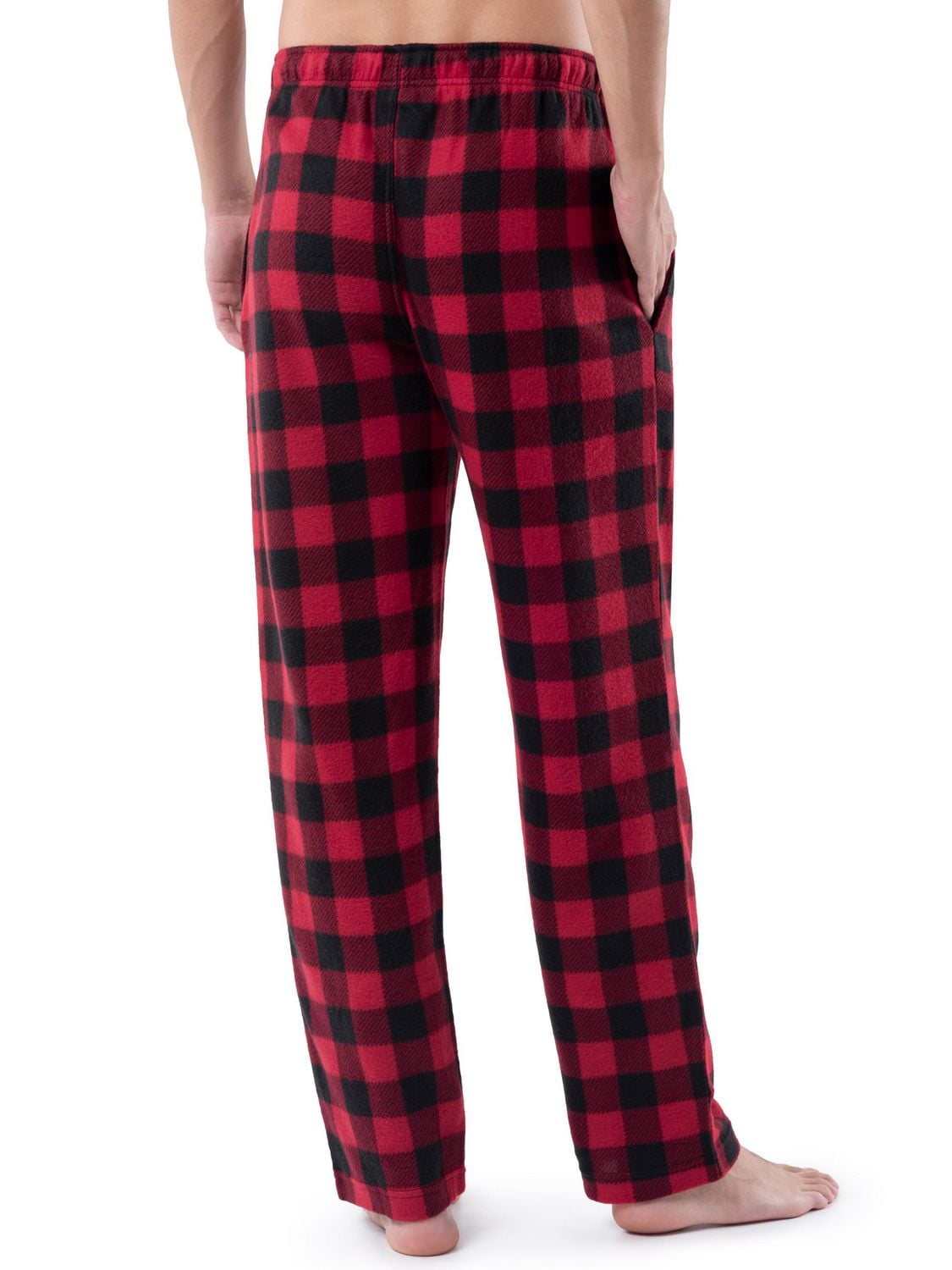 Mens red and white plaid pajama pants sale