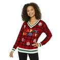 thumbnail image 1 of George Women's Happy Holidays V-Neckline Sweater, 1 of 6