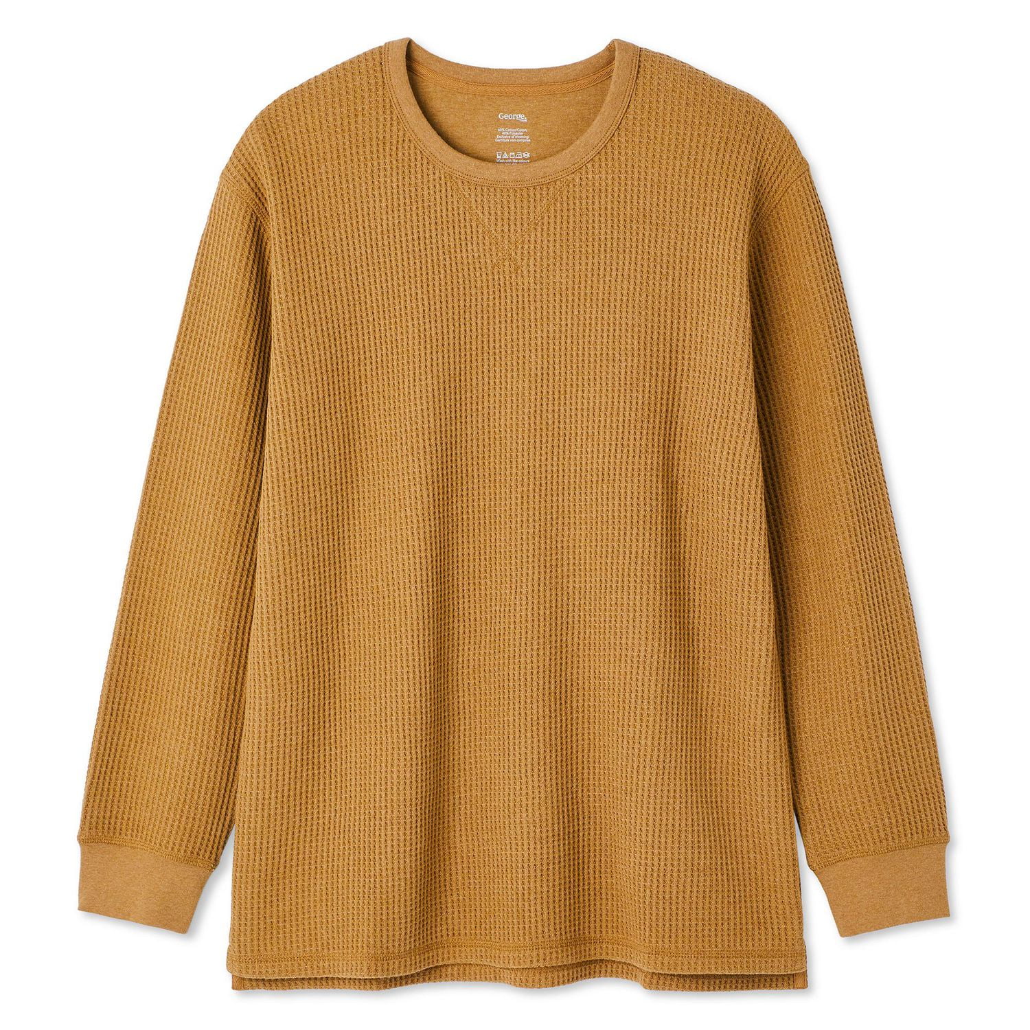 George Men's Waffle Crew Neckline Popover, Sizes S-XXL