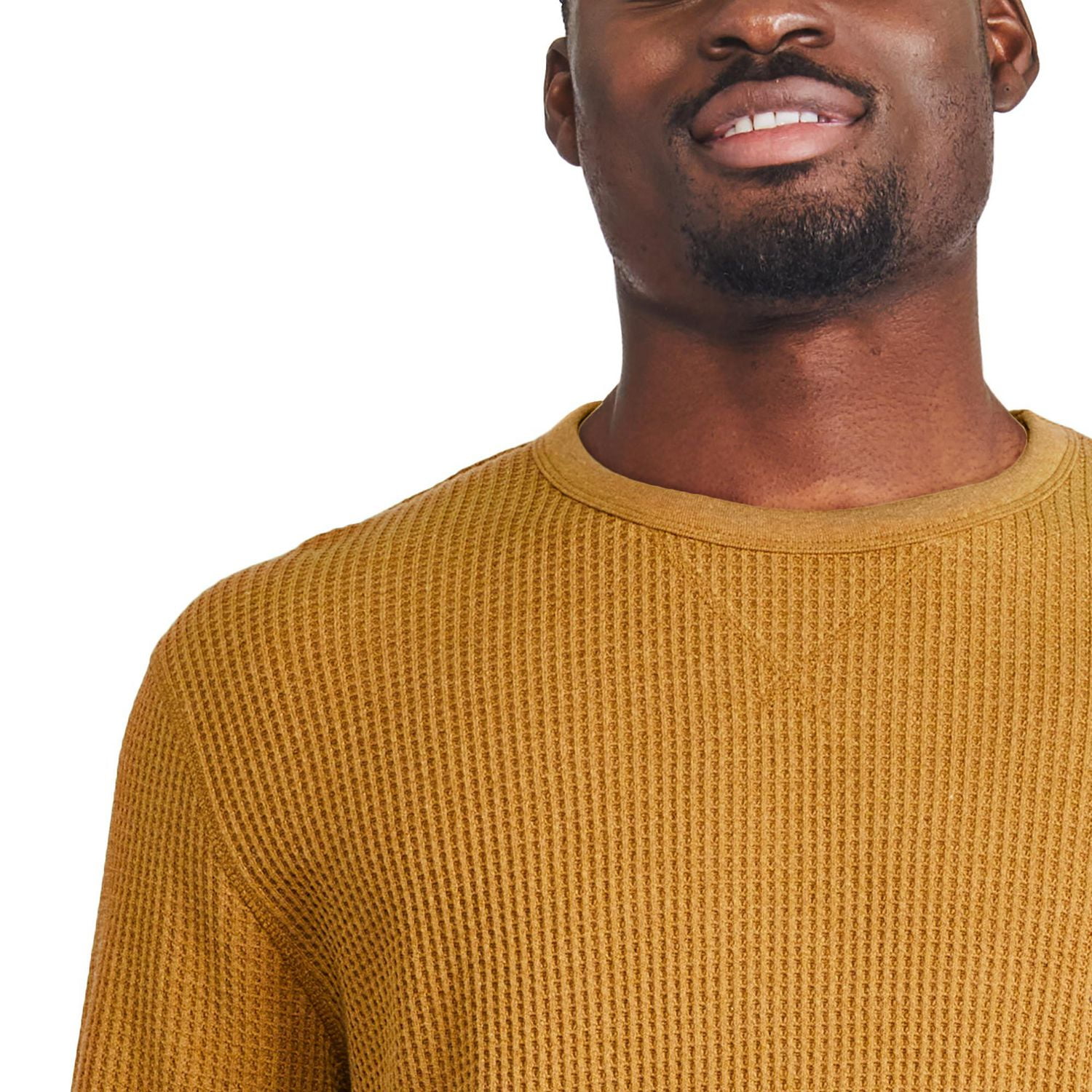 George Men's Waffle Crew Neckline Popover, Sizes S-XXL