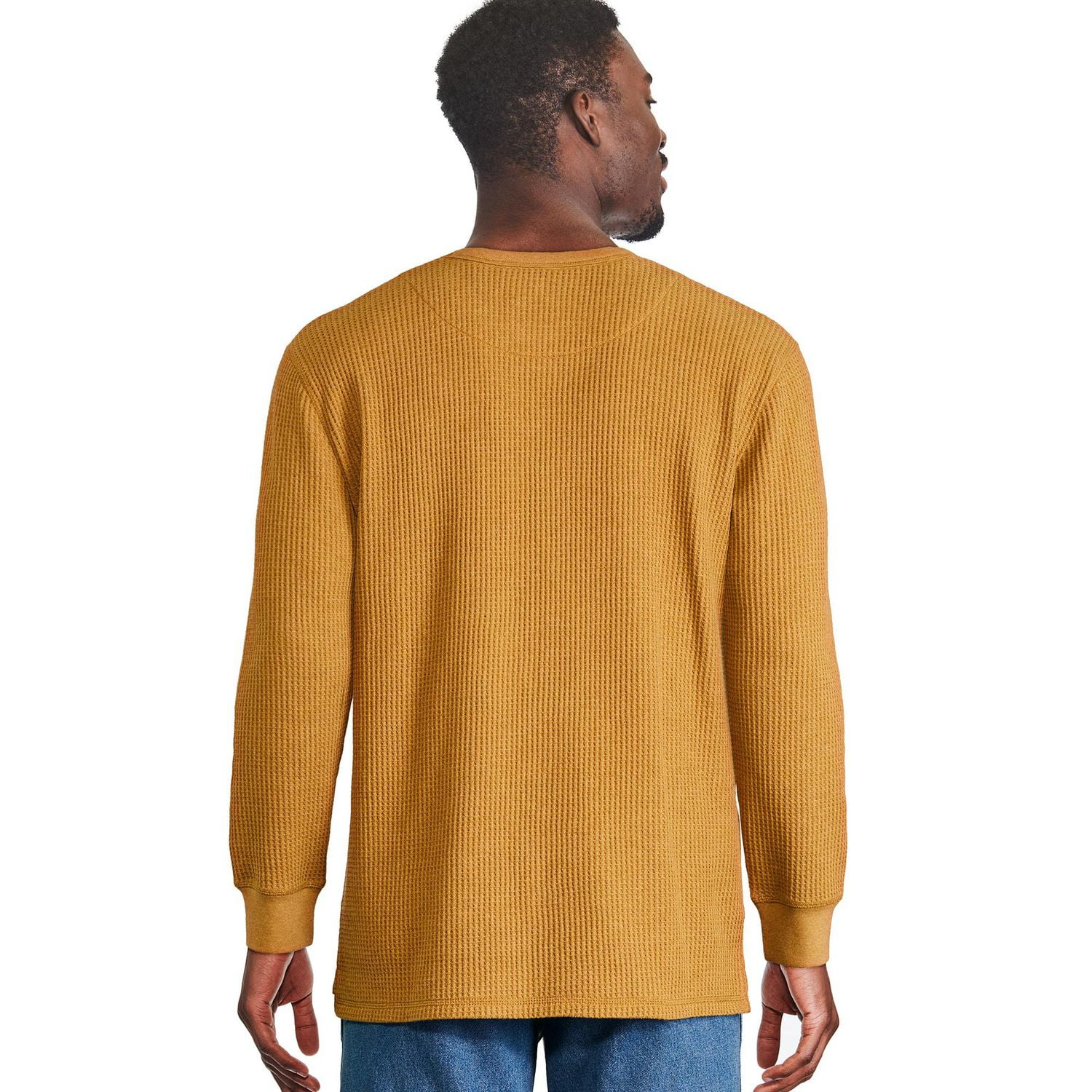 George Men's Waffle Crew Neckline Popover, Sizes S-XXL