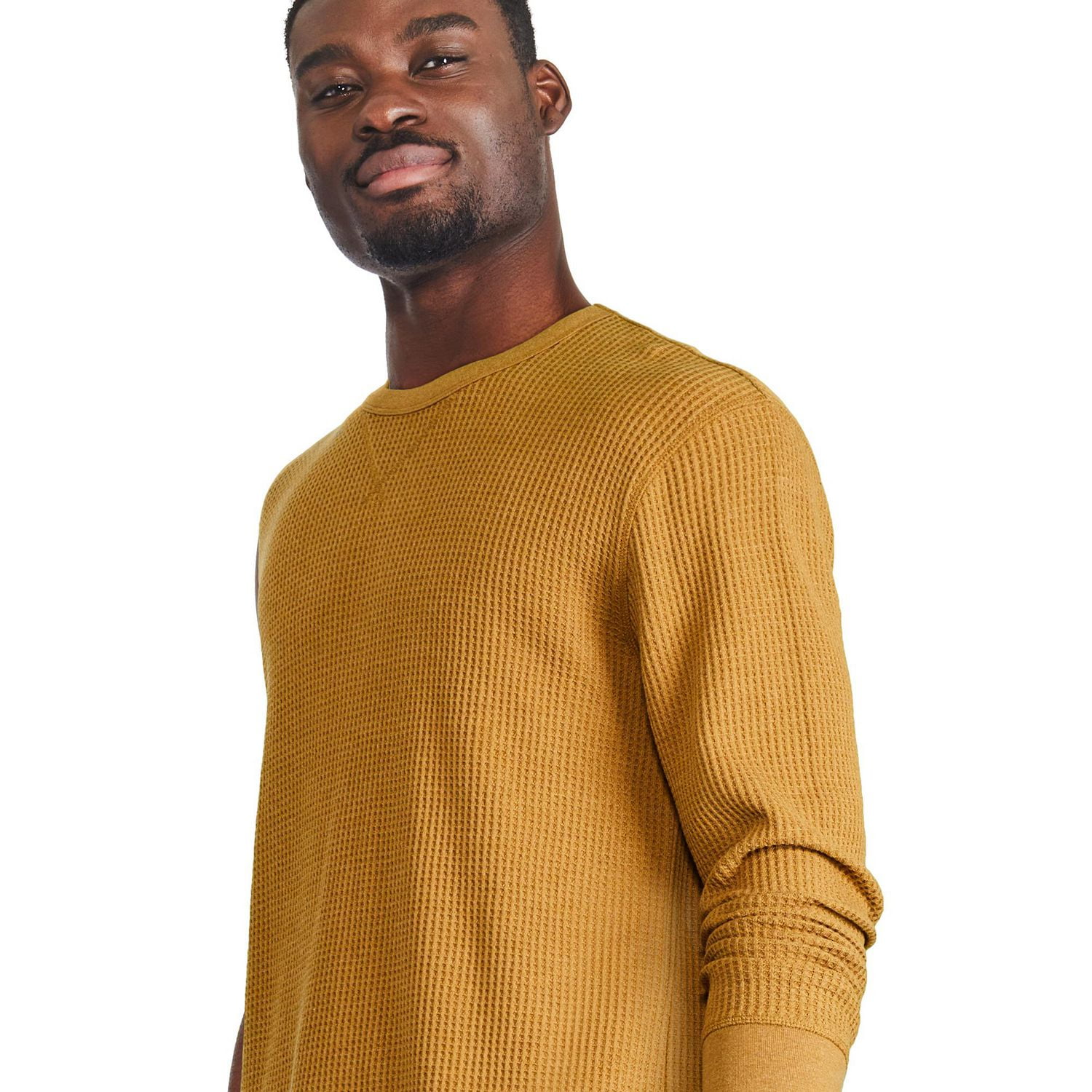 George Men's Waffle Crew Neckline Popover, Sizes S-XXL