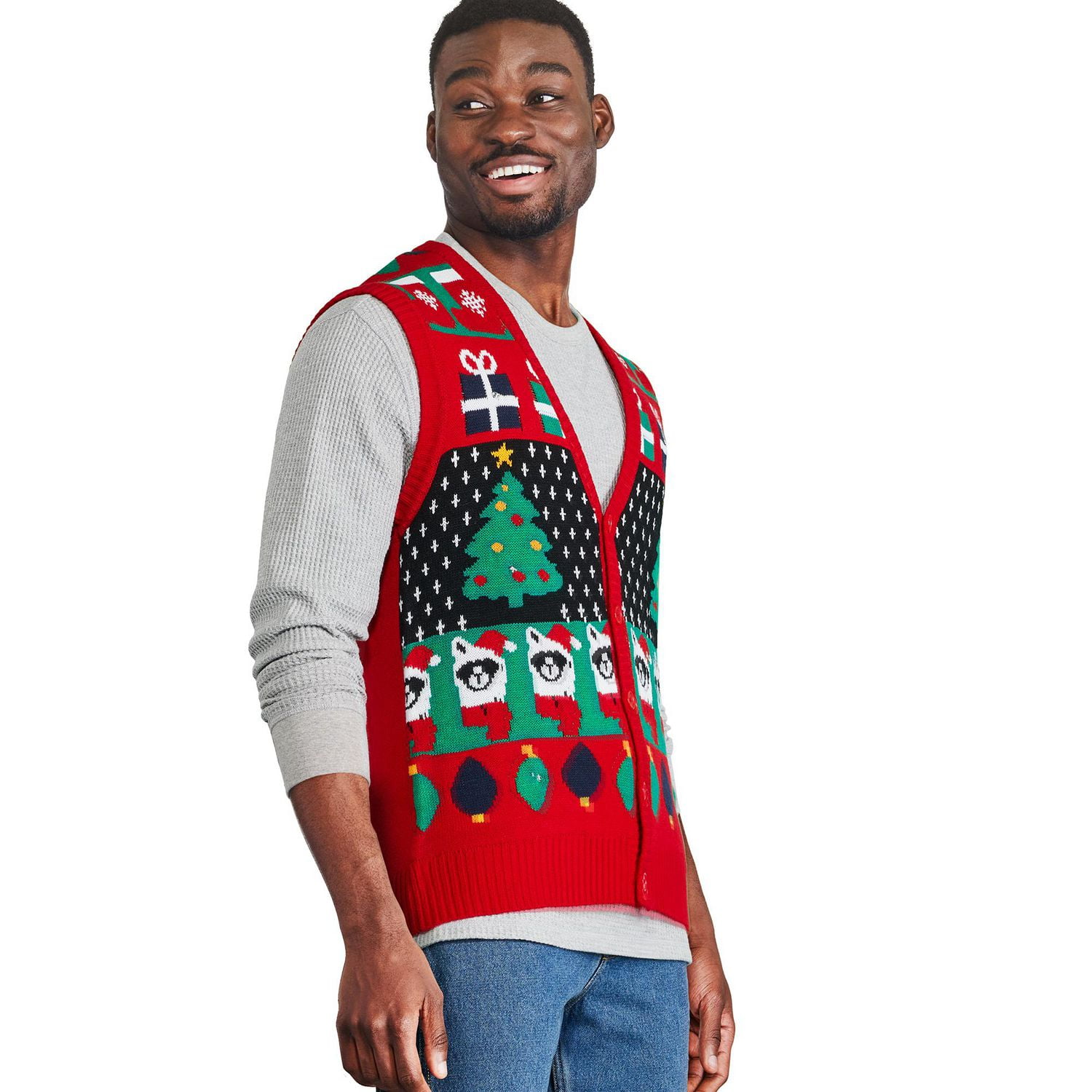 George Men's Holiday Sweater Vest