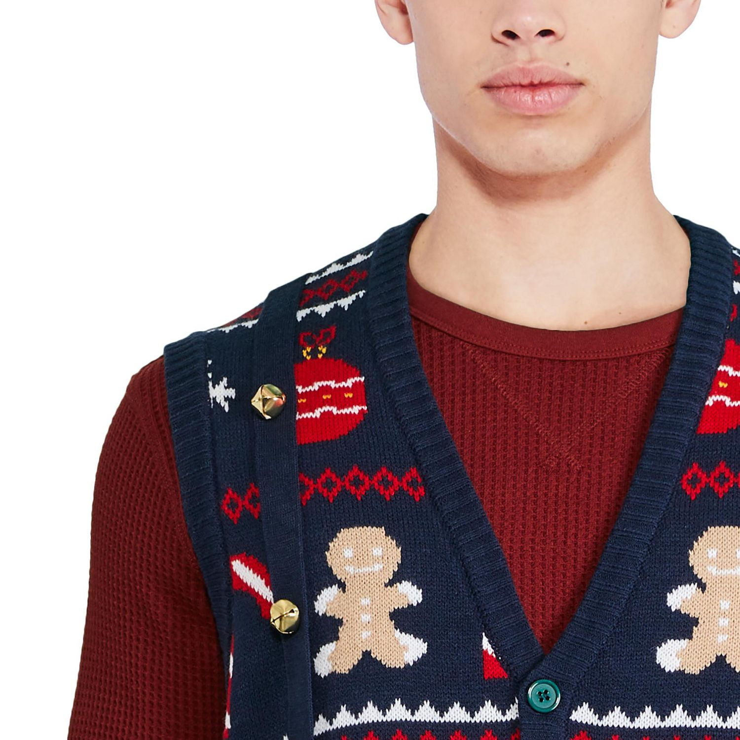 George Men's Holiday Sweater Vest