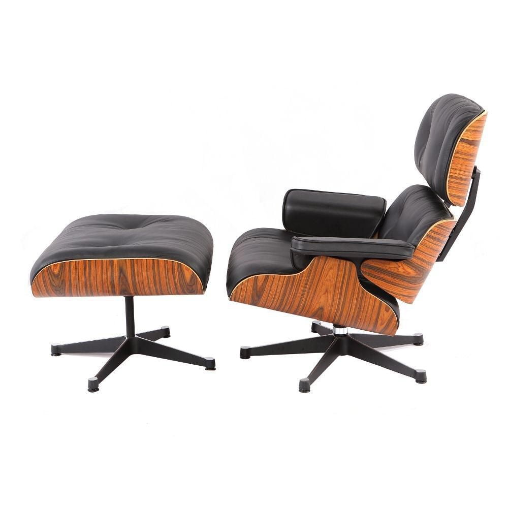 Executive Lounge Chair with Ottoman included Italina Real Leather