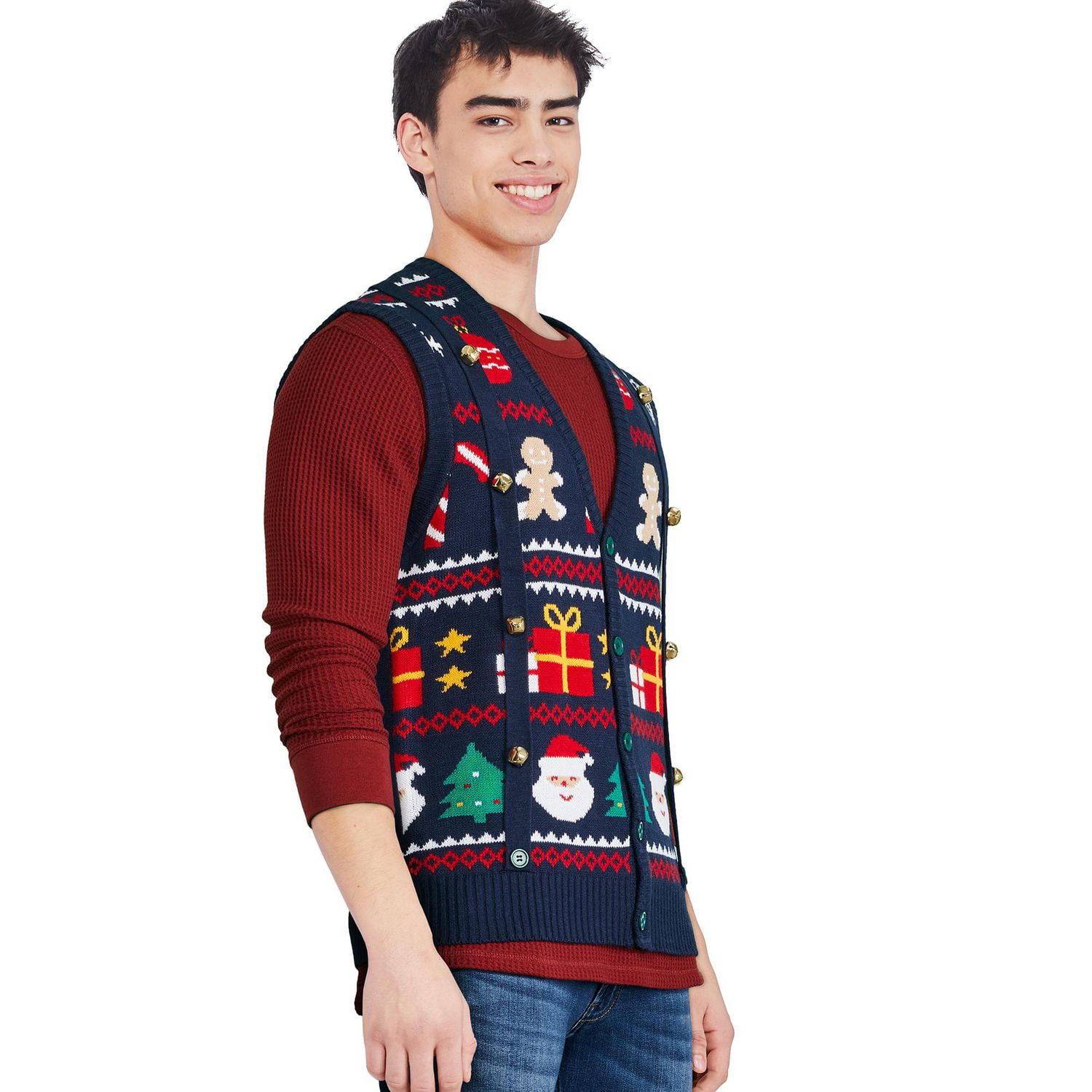 George Men's Holiday Sweater Vest