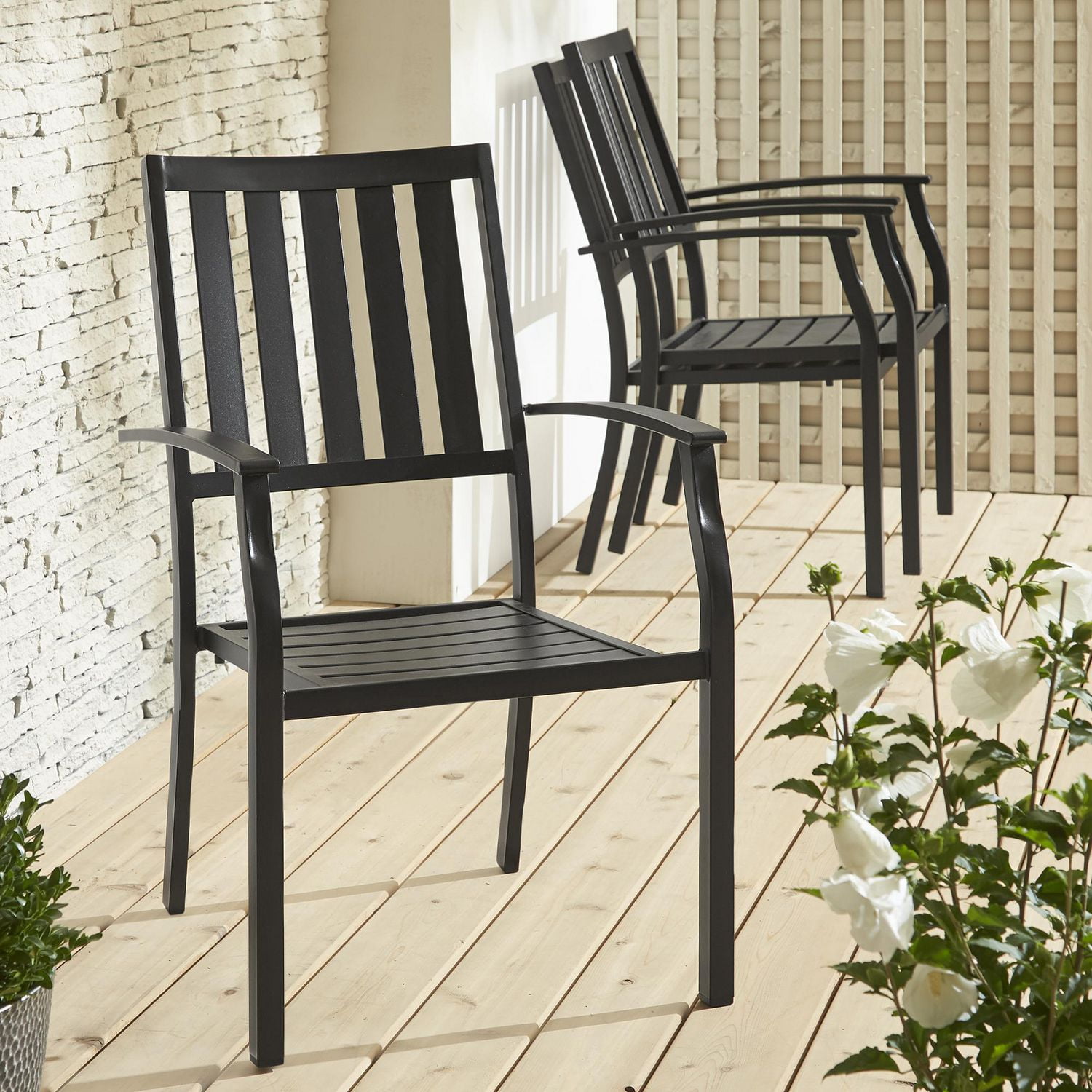 Metal patio chairs outlet walmart