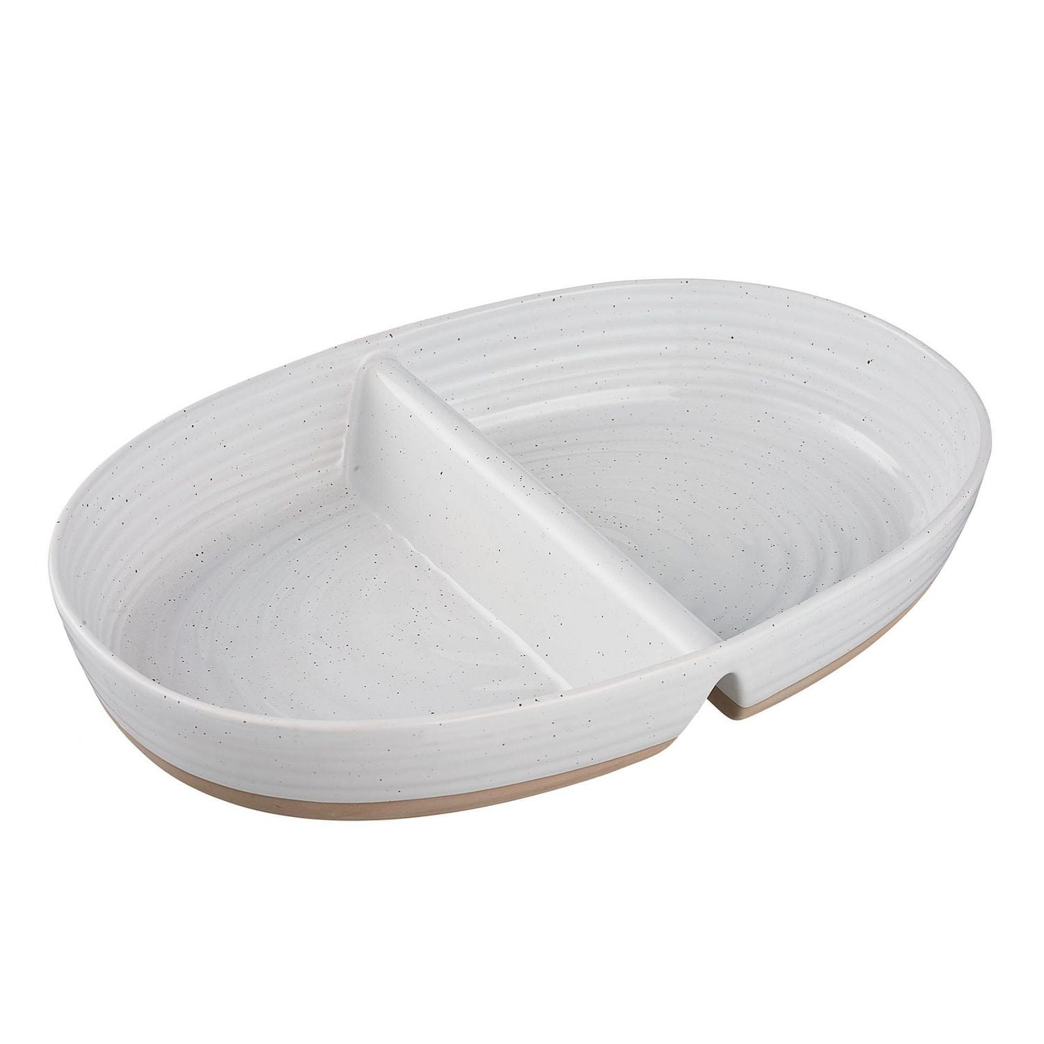 Better Homes Gardens White Ceramic Divided Serving Tray 15.19 inch x 10.03 inch x 2.48 inch 1 piece Ceramic