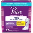 thumbnail image 1 of Poise Incontinence Pads for Women, 6 Drop Ultimate Absorbency, Regular Length, 33 Count, 1 of 7