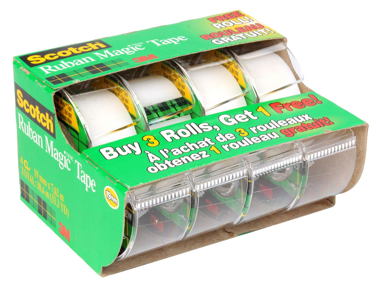 SCOTCH Magic Tape Caddy Pack, Scotch(r) Magic(tm) Tape Caddy Pack - 1 Bonus  Roll