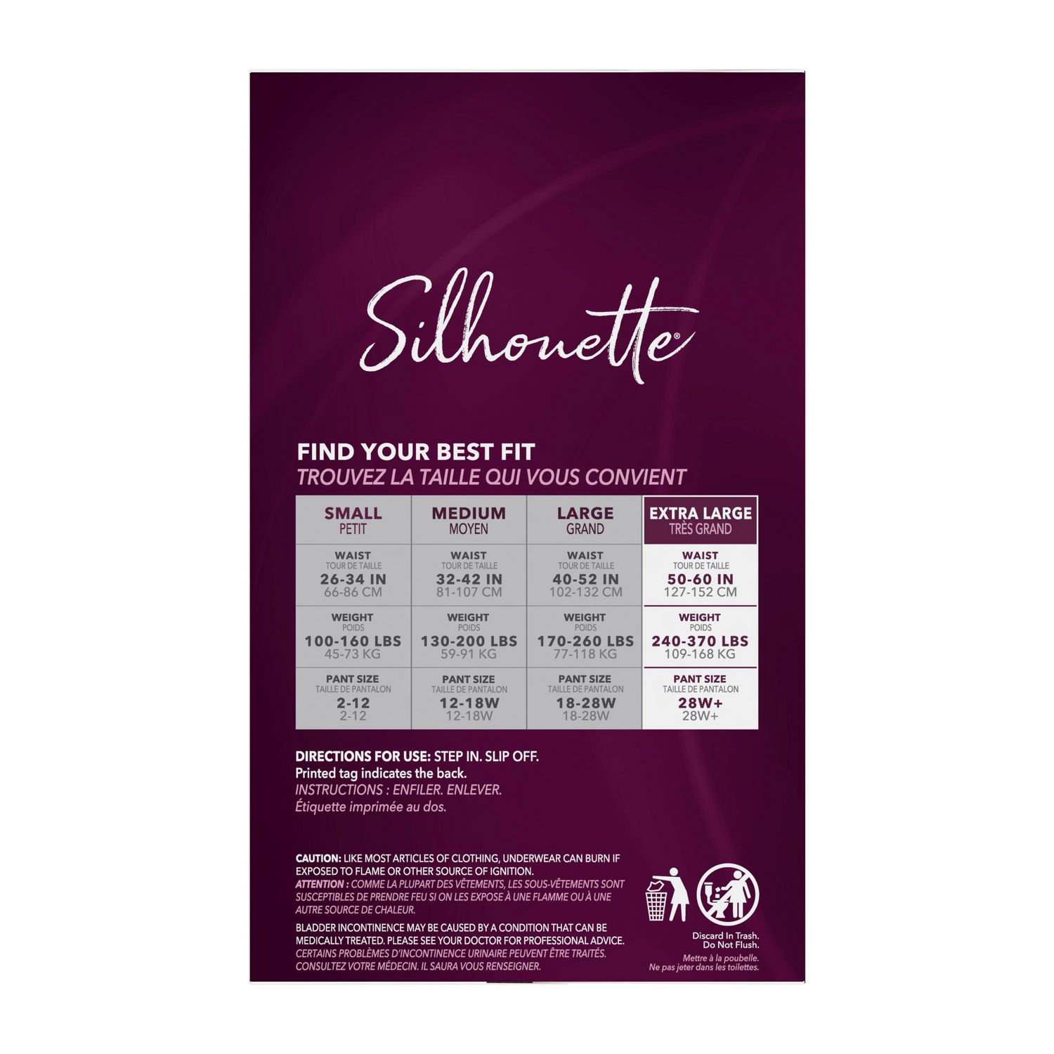 Depend Silhouette Incontinence Underwear, Extra Large (48 ct.) - Sam's Club