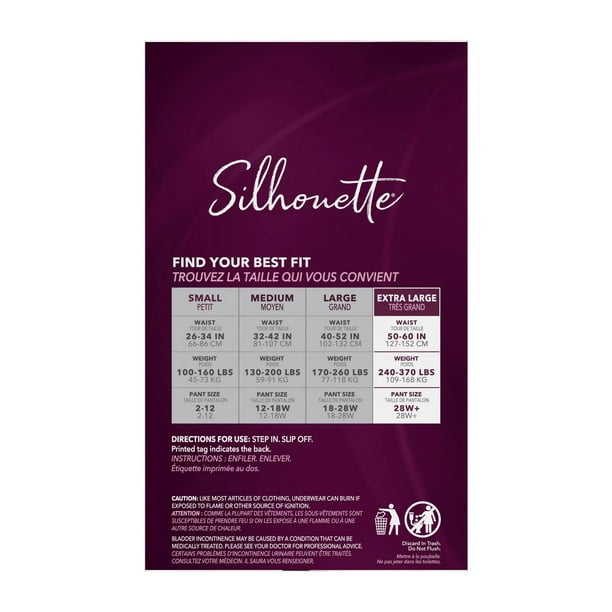 Depend Silhouette Adult Incontinence Underwear for Women, Maximum  Absorbency, XL, Pink/Black/Berry, 10 Count, 10 Count