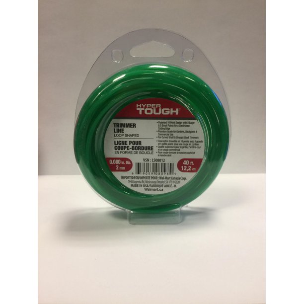Hyper Tough Trimmer Line .080" Green Walmart.ca