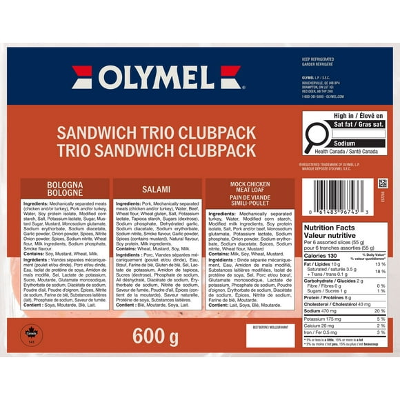 Olymel Sandwich Trio, Sandwich Trio