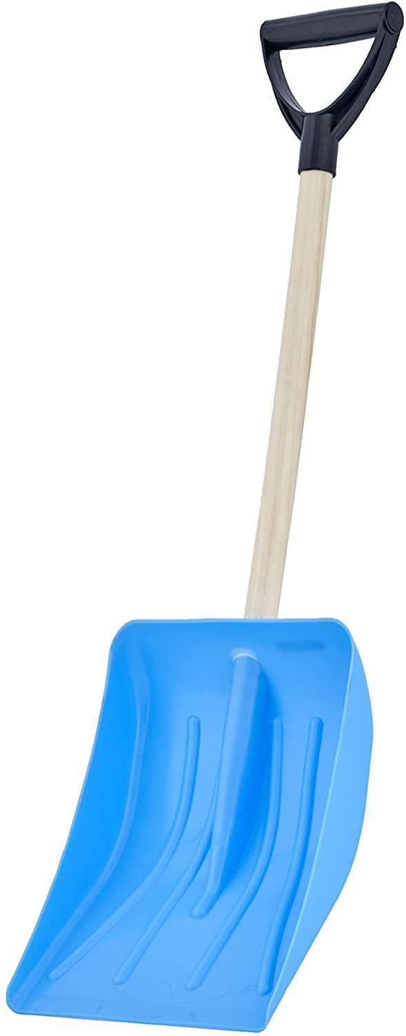 Superio Snow Shovel for Stairs/Steps, Wood Handle 9" Blade, Compact