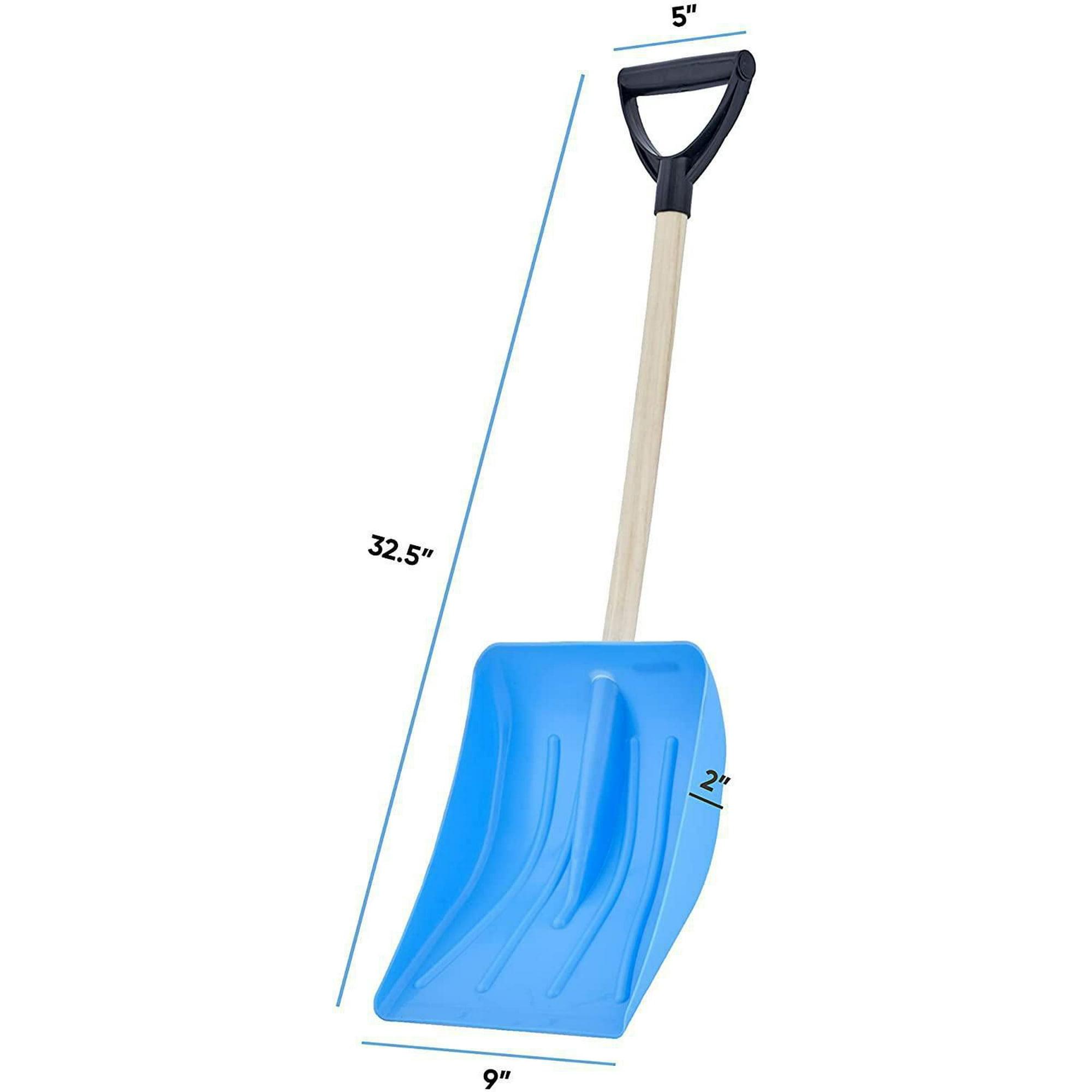 Superio Snow Shovel for Stairs/Steps, Wood Handle 9 Blade