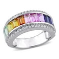 thumbnail image 1 of Miabella 3 7/8 Carat T.G.W Multi-Color Created Sapphire Sterling Silver Ring, 1 of 4