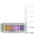 thumbnail image 3 of Miabella 3 7/8 Carat T.G.W Multi-Color Created Sapphire Sterling Silver Ring, 3 of 4
