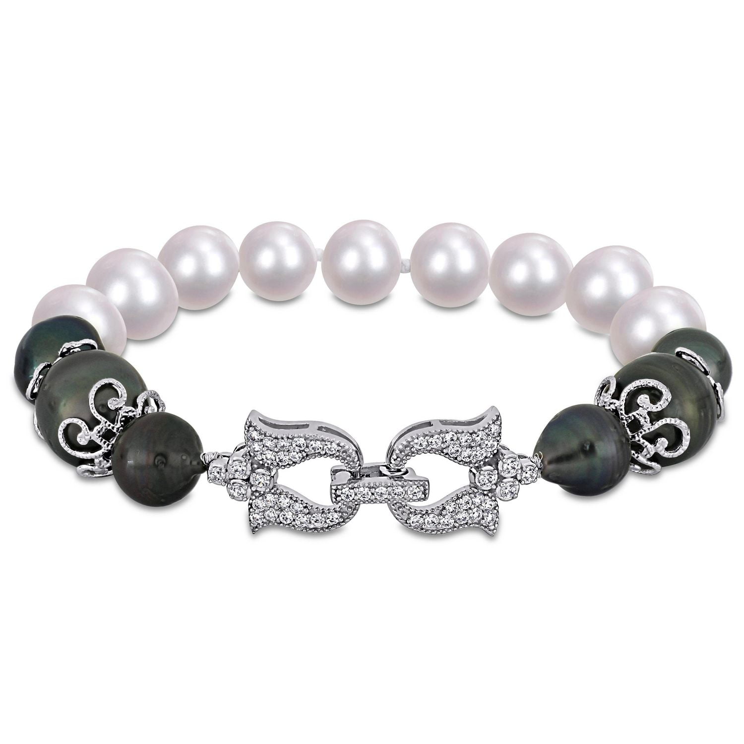 Pearl and cubic deals zirconia bracelet