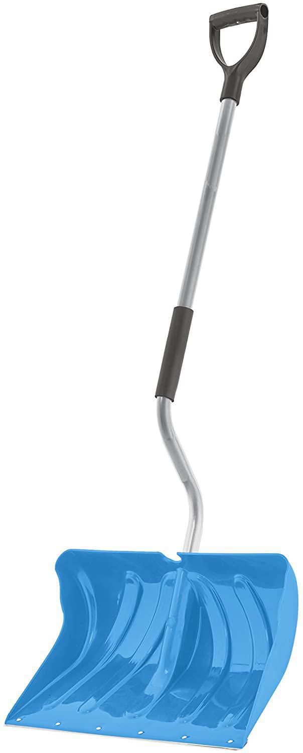 Superio Heavy Duty Snow Shovel with Metal Strip 20in x 53in Blue