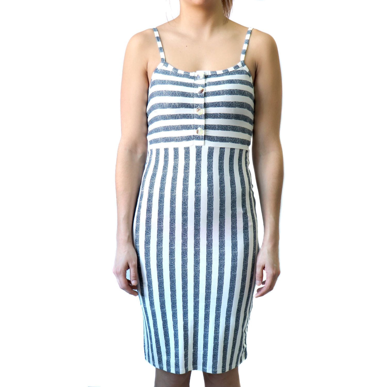 1212070 Multi Colour Striped Midi Dress