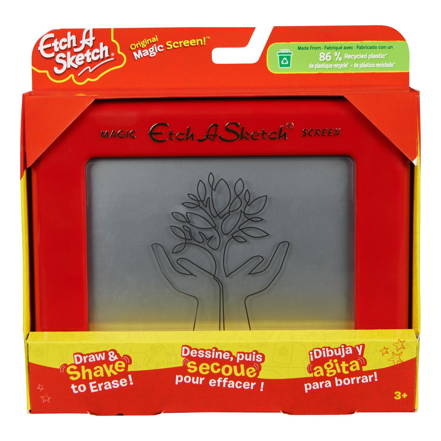 Etch A Sketch Original Magic Screen 86 Recycled Plastic Sustainably minded Classic Kids Creativity Toys for Boys Girls Ages 3 Etch a Sketch Walmart