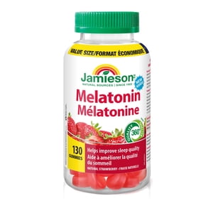 Jamieson Melatonin Gummies, 2.5 mg, Strawberry Flavour, 130 Count
