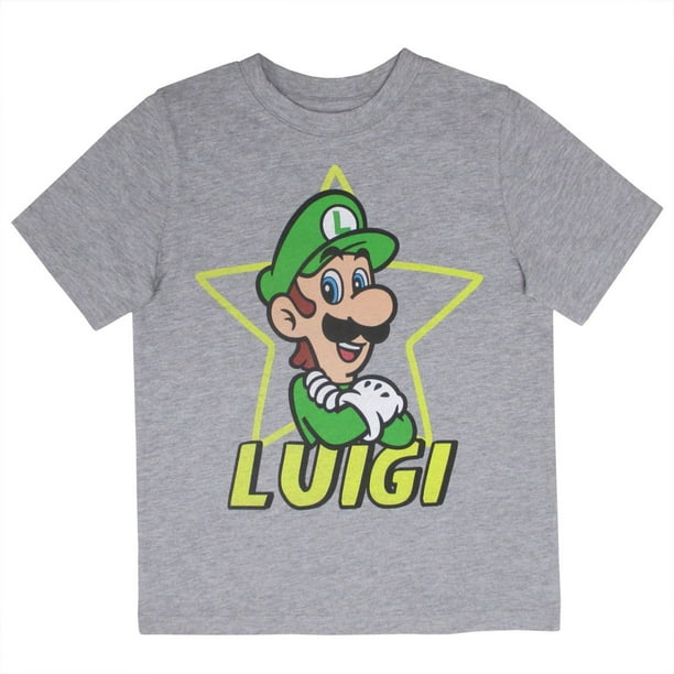 T-shirt à manches courtes pour garçons Luigi de Nintendo