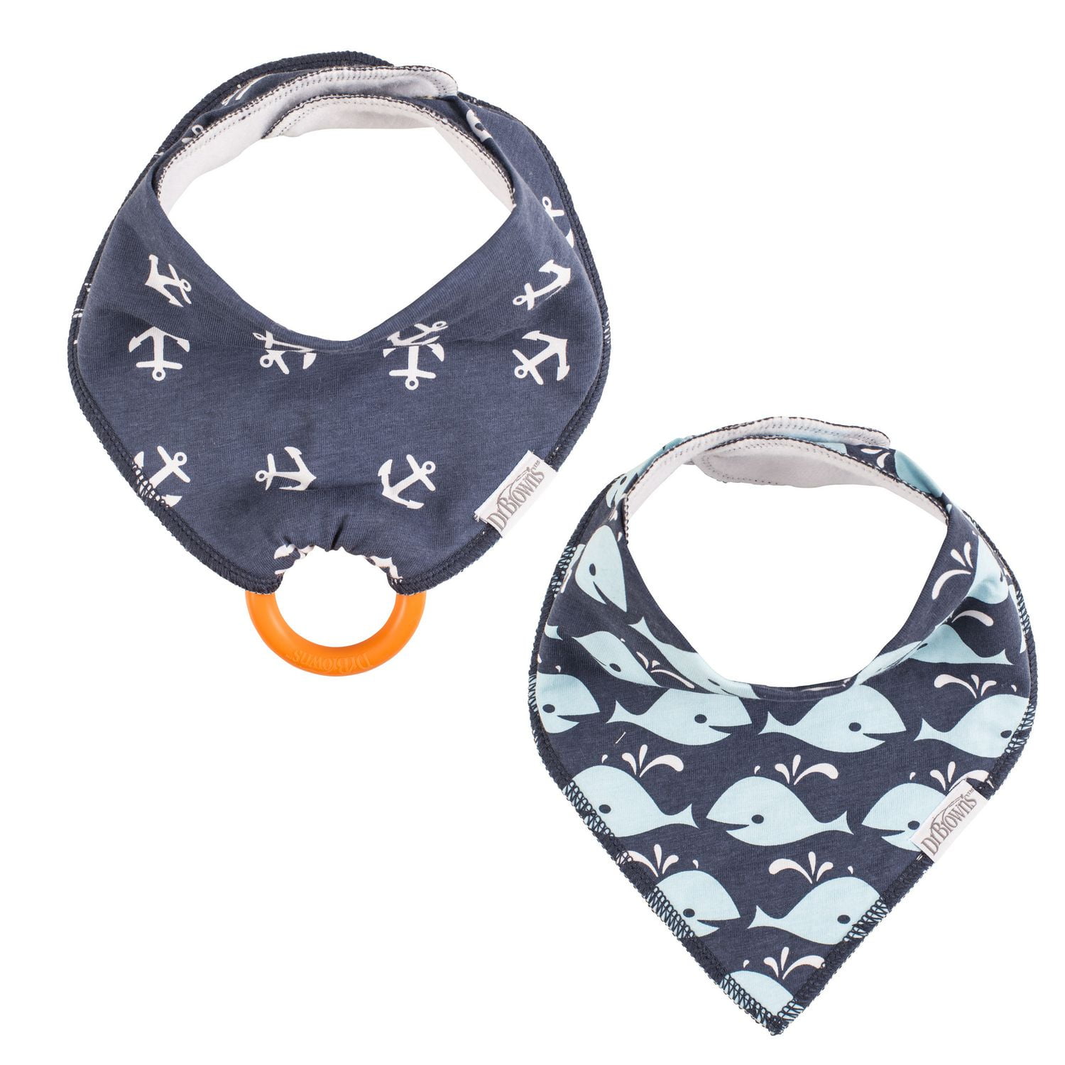 Dr. Brown's Bandana Bibs 2 Packs Blue Whale And Anchor Walmart Canada
