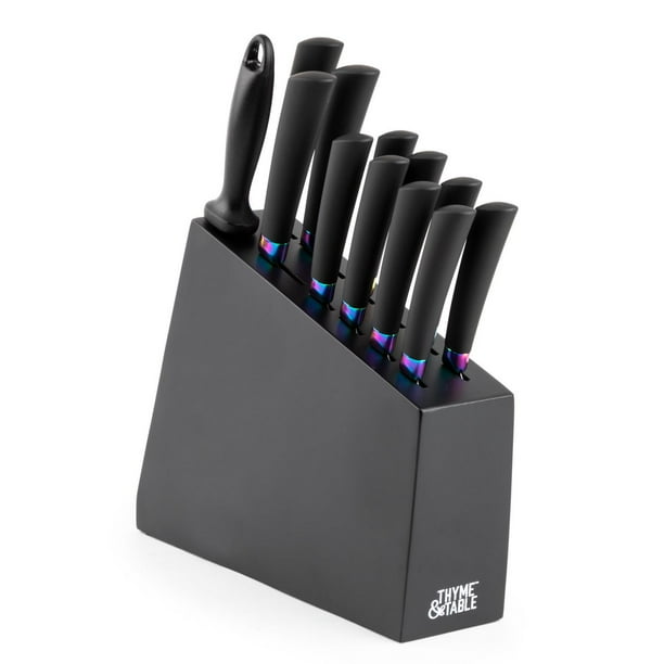 Thyme & Table 13Piece Slim Block Knife Set, Rainbow Walmart.ca