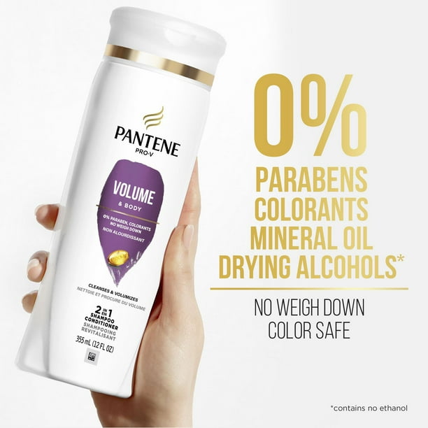 Pantene Shampoo, Conditioner and Hair Treatment Set, Volume & Body for Fine  Hair, Safe for Color-Treated Hair NEW Version