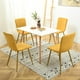 Homycasa Lot de 4 chaises de salle à manger modernes avec chaises d'appoint rembourrées en tissu – image 3 sur 9