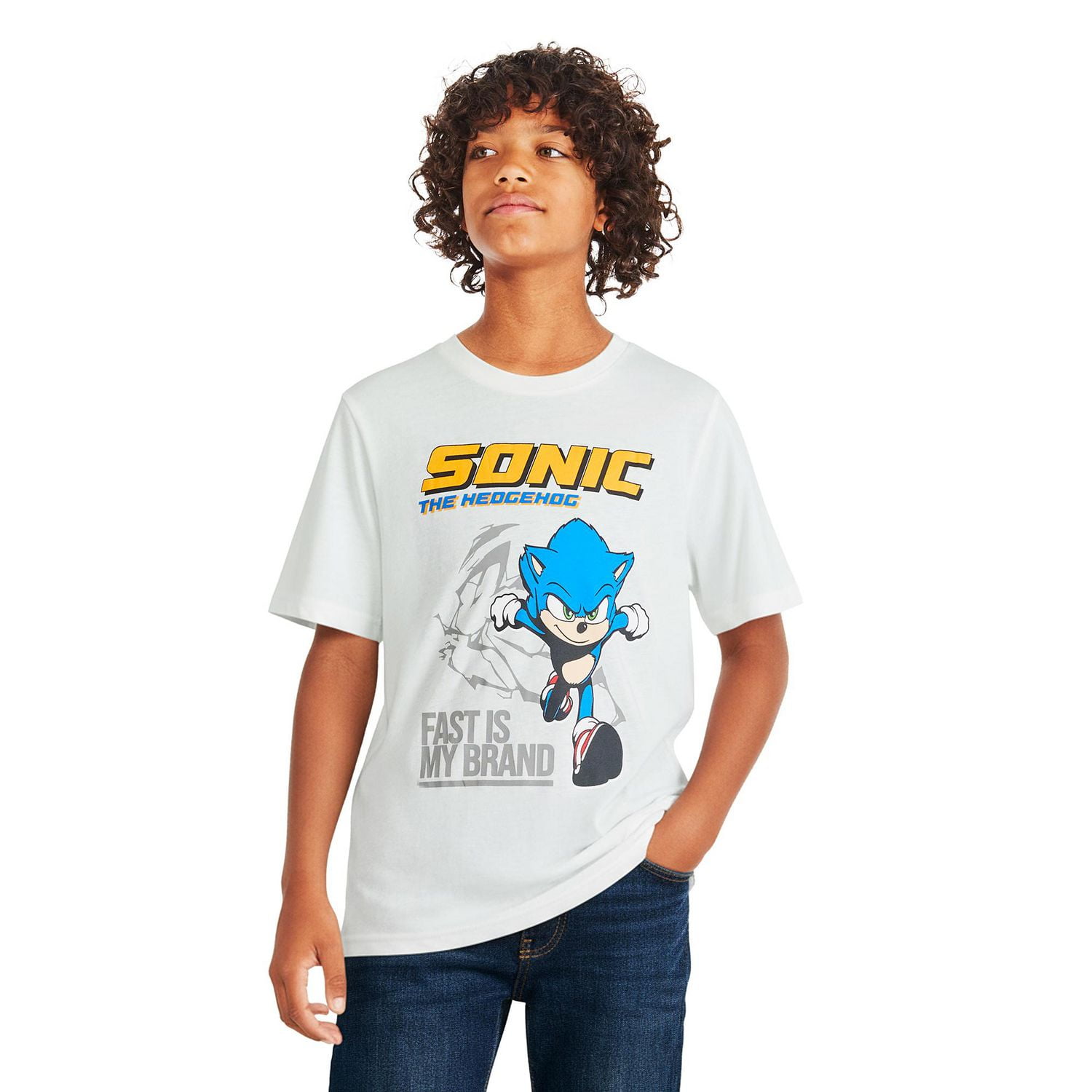 T-shirt à imprimé graphique Sonic Le Hérisson pour garçons