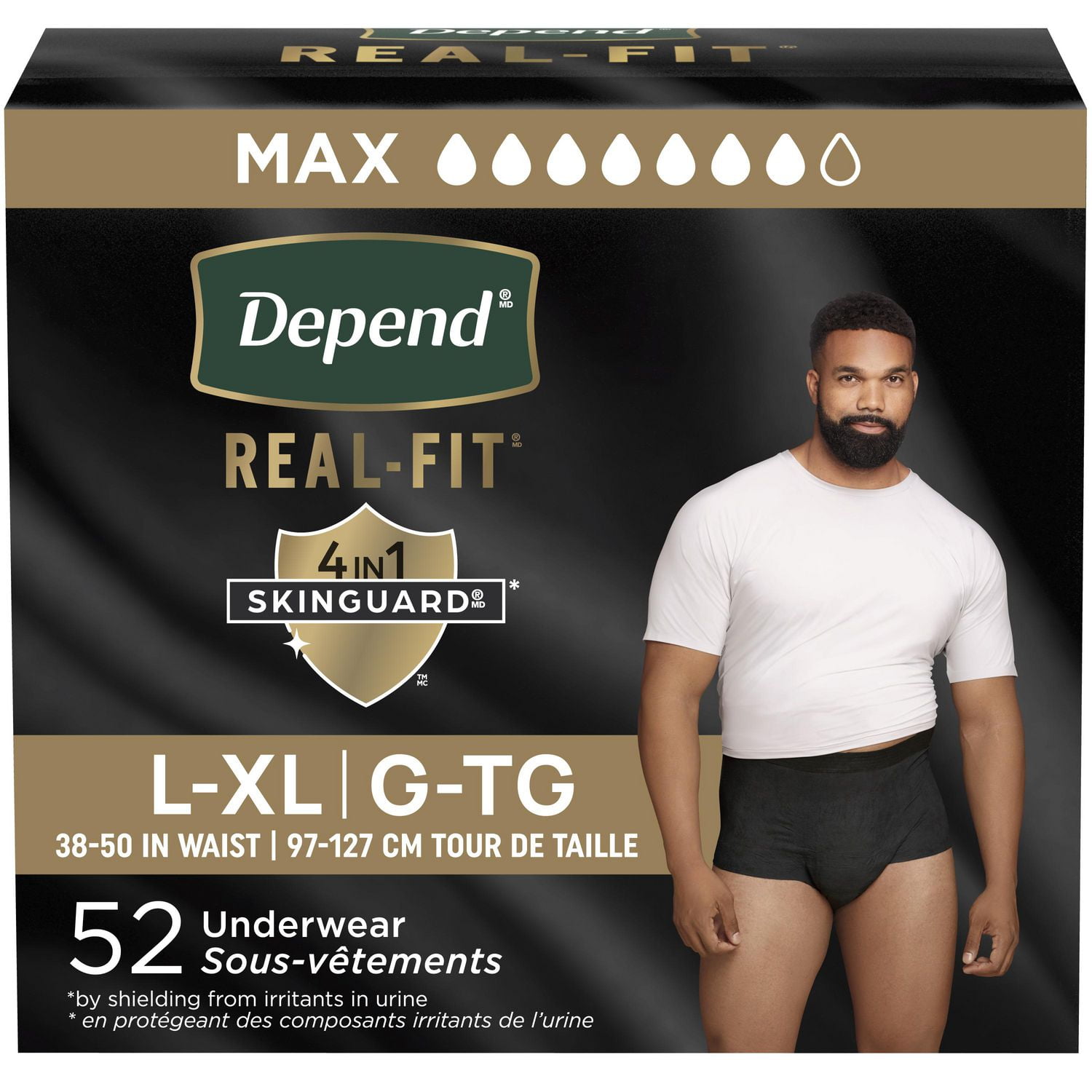 Depend Real Fit Incontinence Underwear for Men, Maximum Absorbency (Small/Medium and Large/Extra Large)