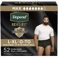 thumbnail image 1 of Depend Real Fit Incontinence Underwear for Men, Maximum Absorbency (Small/Medium and Large/Extra Large), 1 of 5