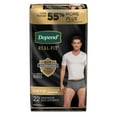 thumbnail image 2 of Depend Real Fit Incontinence Underwear for Men, Maximum Absorbency (Small/Medium and Large/Extra Large), 2 of 6