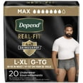 thumbnail image 1 of Depend Real Fit Incontinence Underwear for Men, Maximum Absorbency (Small/Medium and Large/Extra Large), 1 of 6