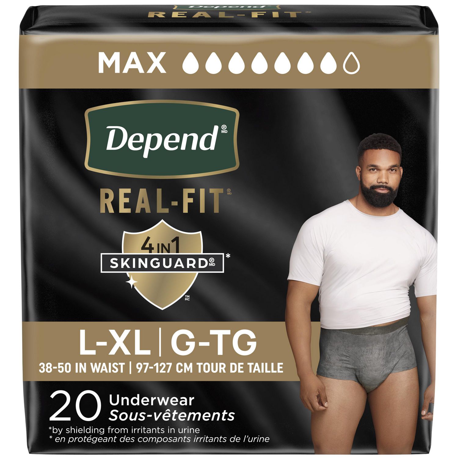 Depend Real Fit Incontinence Underwear for Men, Maximum Absorbency (Small/Medium and Large/Extra Large)