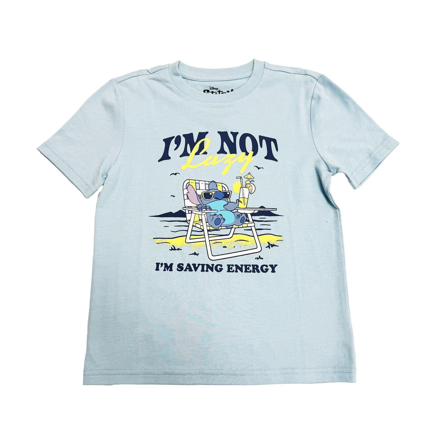 Disney Lilo & Stitch Boys Not Lazy Short Sleeve T-Shirt, Sizes: XS-XL